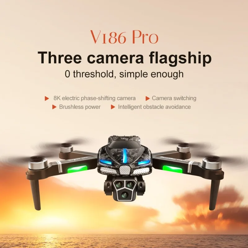 Drone Camera Professional - 新しい V186 プロドローンプロフェッショナルブラシレスモーター 8K GPS デュアル