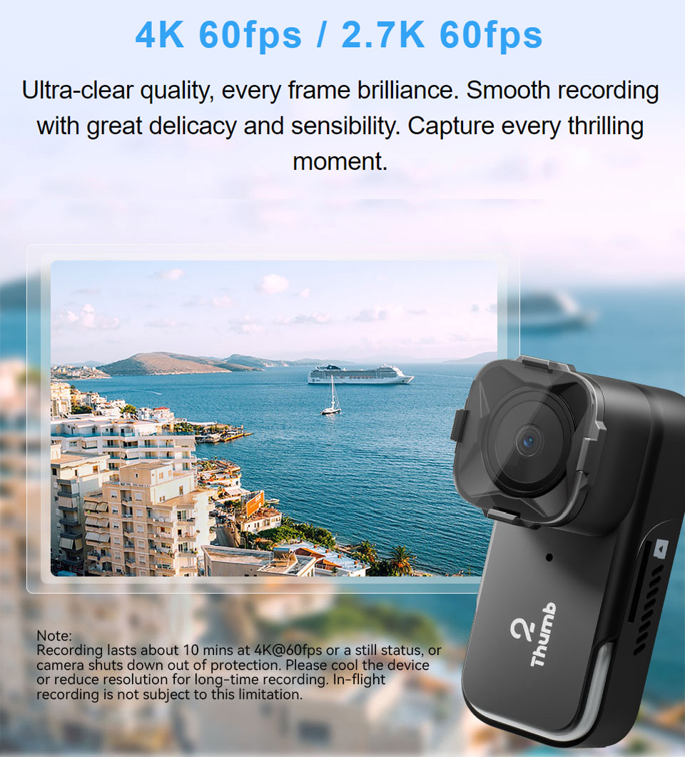 Drone Camera 4K - 新バージョン RunCam Thumb 2 4K 2.7K