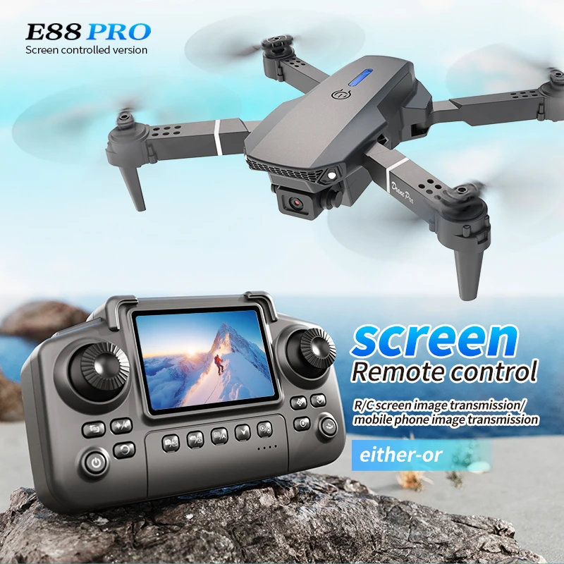 Drone Camera Professional - プロフェッショナル E88 プロドローン スクリーン付き 8K HD
