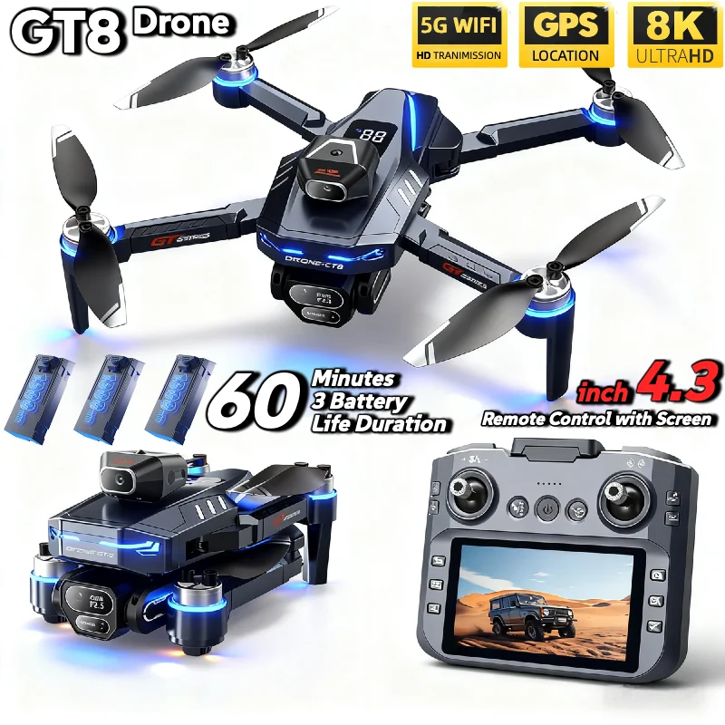 Drone Camera Night Vision - LSRC GT8 ドローン 4K プロフェッショナル デュアルカメラ