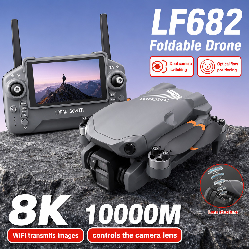 Drone Camera Professional - 空撮写真 LF682 ドローン 8K HD デュアルカメラ