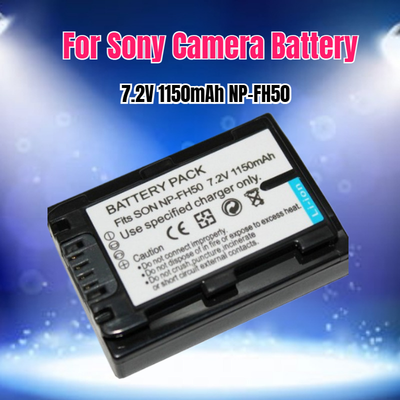 Drone Camera Action - 7.2V 1150mAh NP-FH50 カメラバッテリー ソニー HDR-TG1E
