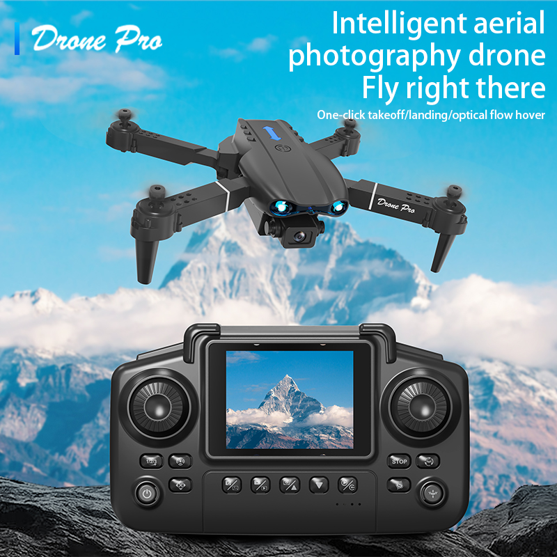 Drone Camera Professional - E99エアスクリーンコントロールドローン プロ仕様 ワイドRCドローン HD 4Kカメラ 折りたたみ式ヘリコプター航空機
