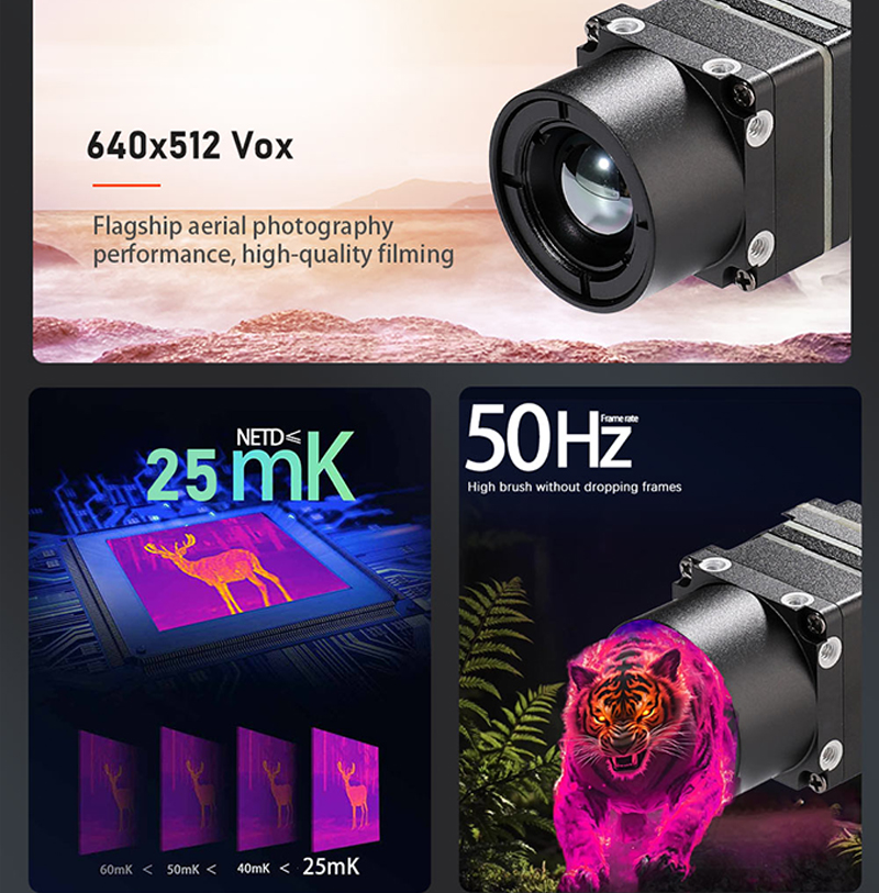 Drone Camera Thermal - 新着商品 640x512 FPVドローン用サーマルカメラモジュール USBデジタル/アナログ LWIR非冷却赤外線イメージング