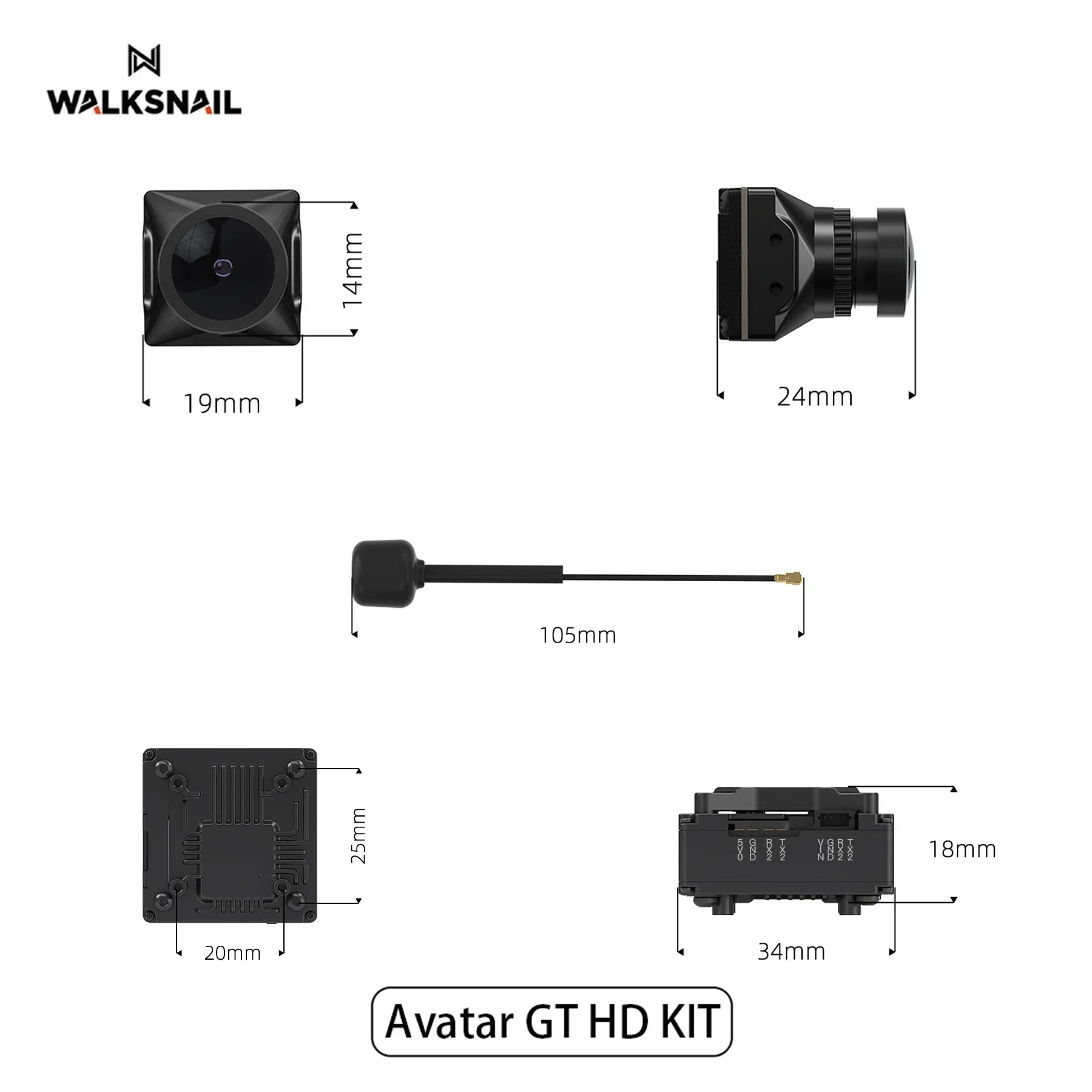 Walksnail アバター GT HD キット 2W VT - Drone Camera Hd のレビューと価格