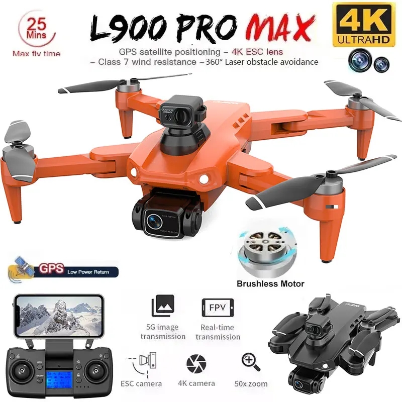 L900 Pro MAX GPS ドローン 4K プロフェッ - Drone Camera Wide Angle のレビューと価格