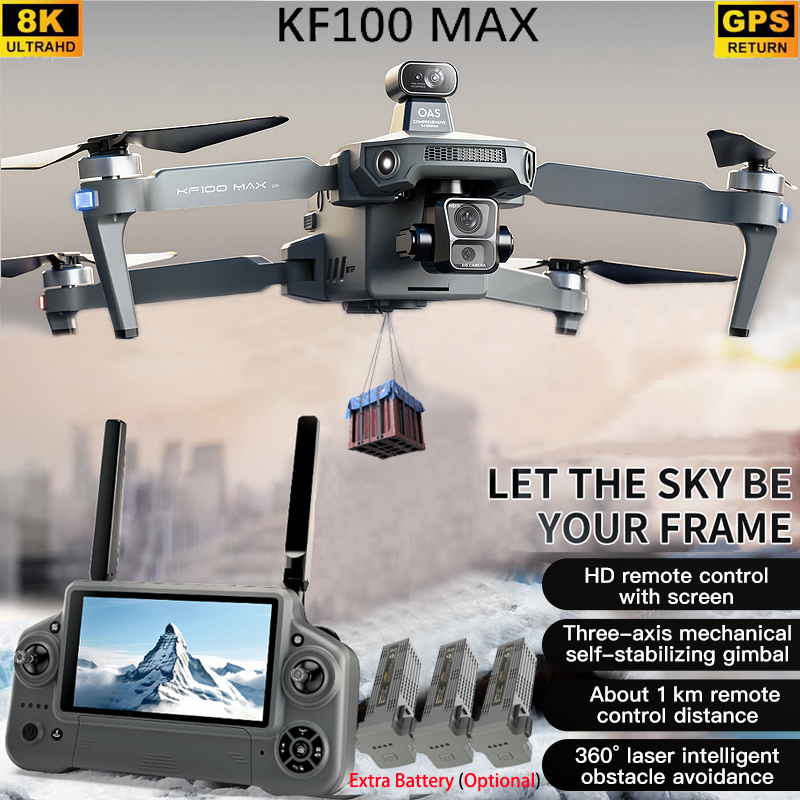 KF100 MAX GPSドローン 4Kカメラ 3軸ジンバル - Drone Camera With Gimbal のレビューと価格