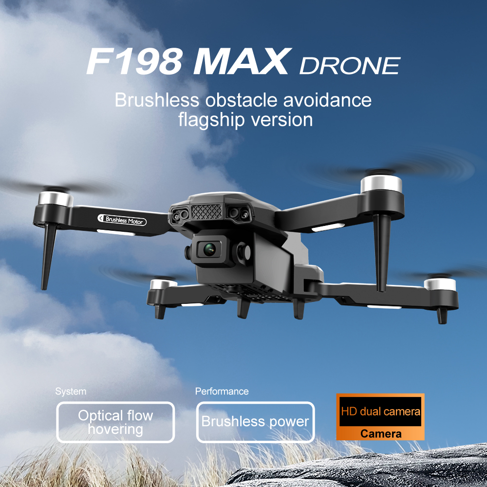 新しい F198 ドローンプロフェッショナルデュアルカメラ  - Drone Camera Wide Angle のレビューと価格