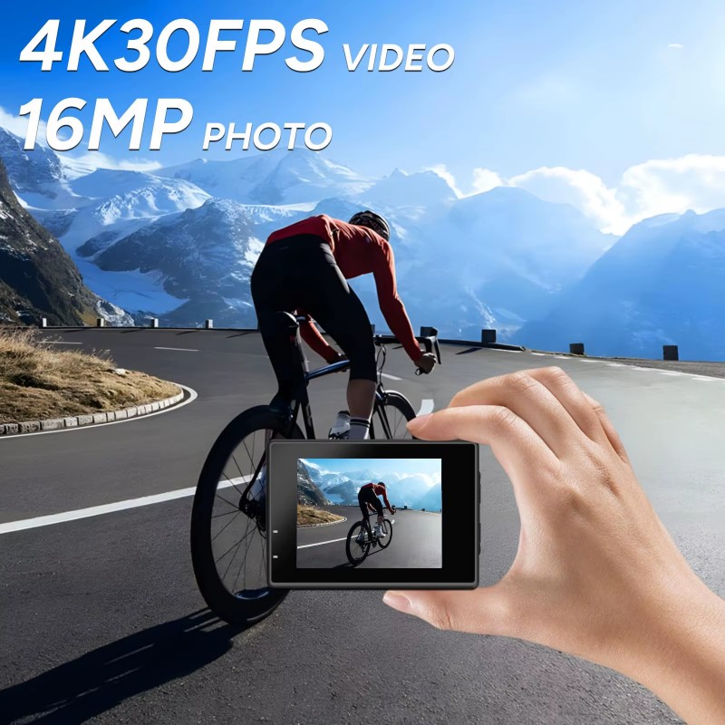 デュアルスクリーン-SJ4000 SJCAM ヘルメットカメ - Drone Camera Action のレビューと価格